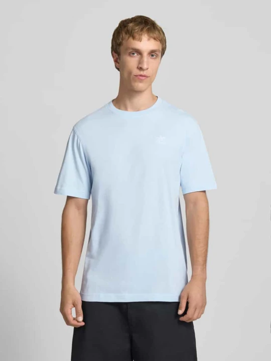 Zdjęcie produktu męski t-shirt o kroju regular fit z czystej bawełny adidas Originals Jasnoniebieski
