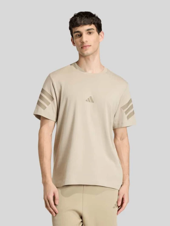 Zdjęcie produktu męski t-shirt o kroju regular fit z czystej bawełny Adidas Beżowy