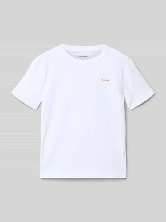 Zdjęcie produktu męski t-shirt o kroju regular fit z czystej bawełny Calvin Klein Jeans Biały
