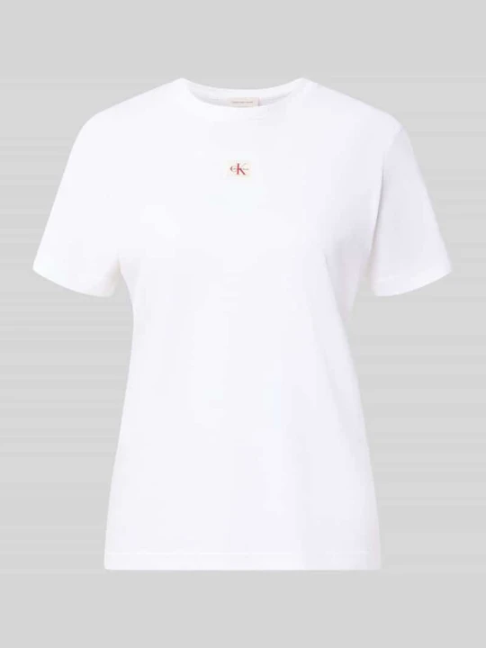 Zdjęcie produktu męski t-shirt o kroju regular fit z czystej bawełny Calvin Klein Jeans Biały