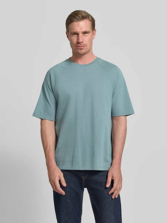 Zdjęcie produktu męski t-shirt o kroju regular fit z czystej bawełny Calvin Klein Jasnoturkusowy