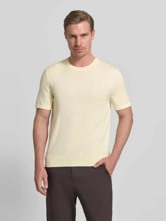 Zdjęcie produktu męski t-shirt o kroju regular fit z czystej bawełny Calvin Klein Jasnożółty