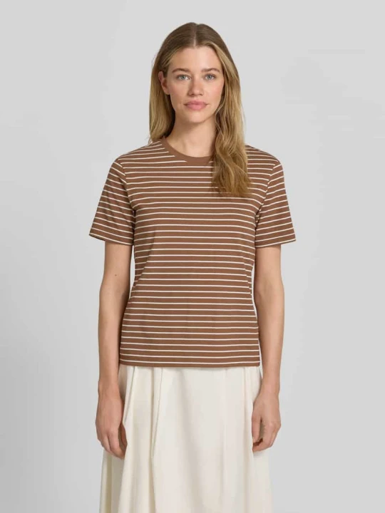 Zdjęcie produktu męski t-shirt o kroju regular fit z czystej bawełny Jake*s Czekoladowy