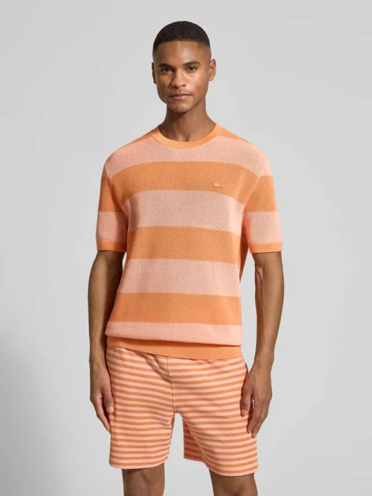 Zdjęcie produktu męski t-shirt o kroju regular fit z czystej bawełny Lacoste Łososiowy