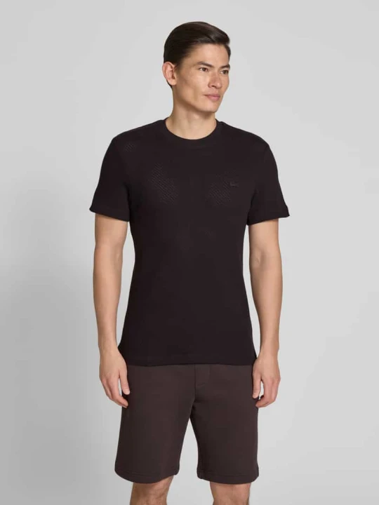 Zdjęcie produktu męski t-shirt o kroju regular fit z czystej bawełny Lacoste Czekoladowy