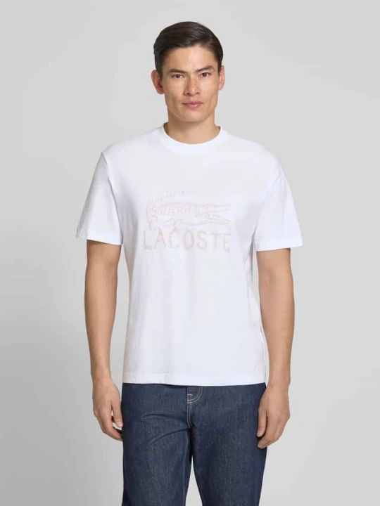 Zdjęcie produktu męski t-shirt o kroju regular fit z czystej bawełny Lacoste Biały