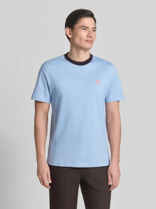 Zdjęcie produktu męski t-shirt o kroju regular fit z czystej bawełny Lacoste Jasnoniebieski