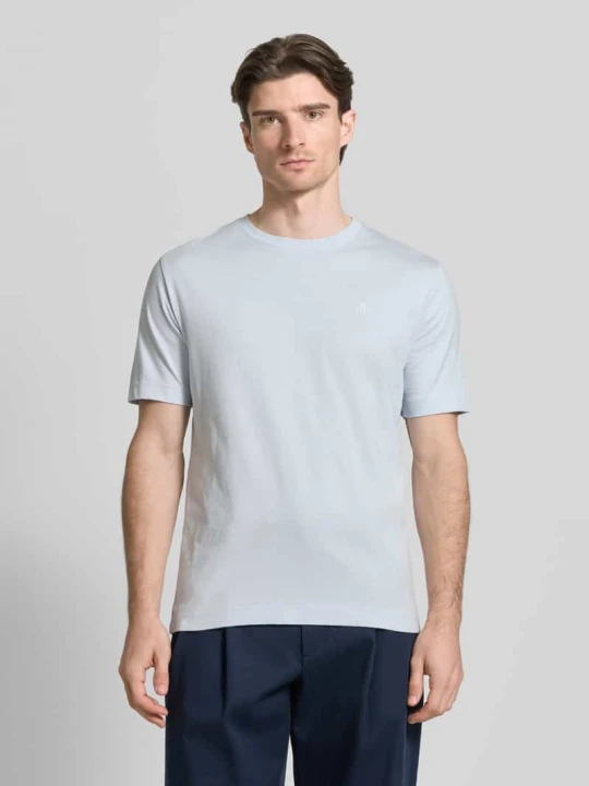 Zdjęcie produktu męski t-shirt o kroju regular fit z czystej bawełny Marc O'Polo Jasnoniebieski