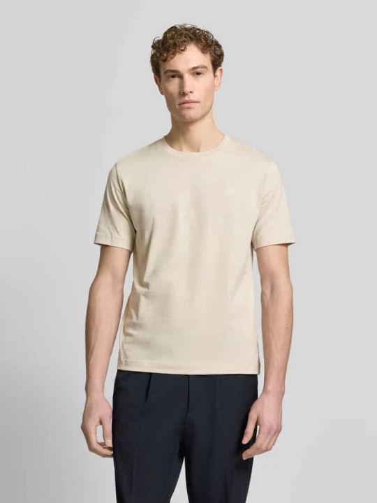 Zdjęcie produktu męski t-shirt o kroju regular fit z czystej bawełny Marc O'Polo Beżowy