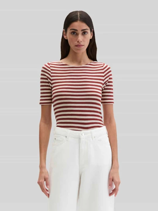 Zdjęcie produktu męski t-shirt o kroju regular fit z czystej bawełny Marc O'Polo Bordowy