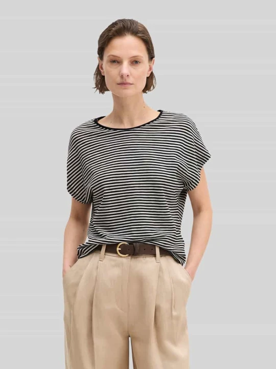 Zdjęcie produktu męski t-shirt o kroju regular fit z czystej bawełny Marc O'Polo Czarny