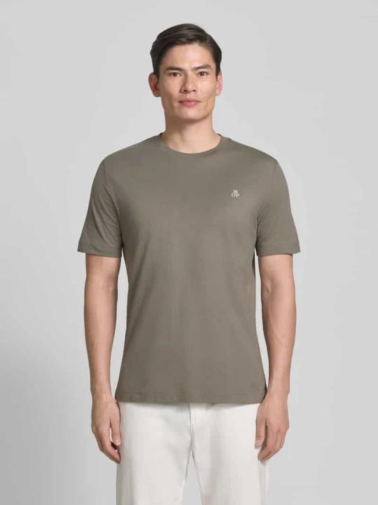 Zdjęcie produktu męski t-shirt o kroju regular fit z czystej bawełny Marc O'Polo Średnioszary