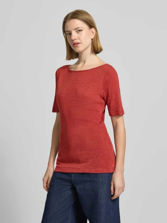 Zdjęcie produktu męski t-shirt o kroju regular fit z czystej bawełny Marc O'Polo Bordowy