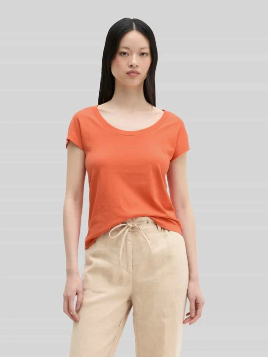 Zdjęcie produktu męski t-shirt o kroju regular fit z czystej bawełny Marc O'Polo Pomarańczowy