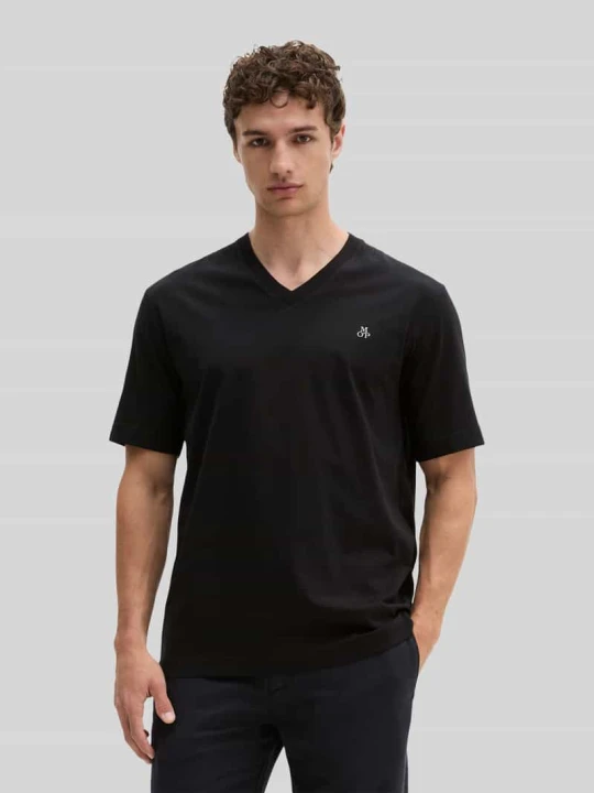 Zdjęcie produktu męski t-shirt o kroju regular fit z czystej bawełny Marc O'Polo Czarny
