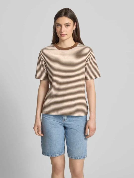 Zdjęcie produktu męski t-shirt o kroju regular fit z czystej bawełny Marc O'Polo Średniobrązowy