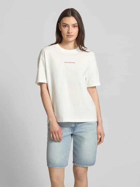 Zdjęcie produktu męski t-shirt o kroju regular fit z czystej bawełny Marc O'Polo Złamany biały