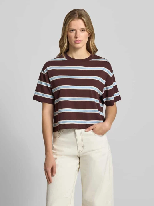 Zdjęcie produktu męski t-shirt o kroju regular fit z czystej bawełny Marc O'Polo Ciemnobrązowy