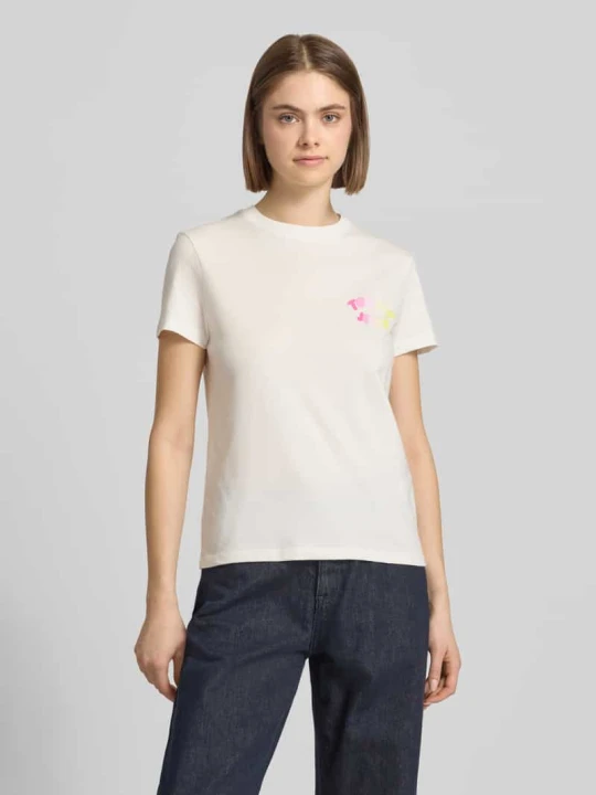 Zdjęcie produktu męski t-shirt o kroju regular fit z czystej bawełny model 'BUBBLE' Tommy Jeans Biały