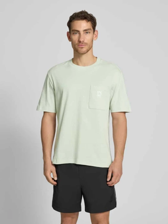 Zdjęcie produktu męski t-shirt o kroju regular fit z czystej bawełny model 'DARRO' Hugo Miętowy