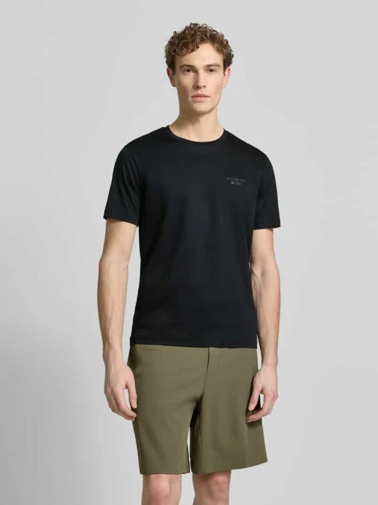 Zdjęcie produktu męski t-shirt o kroju regular fit z czystej bawełny model 'PS Spirit 70 Grx' Boss Czarny