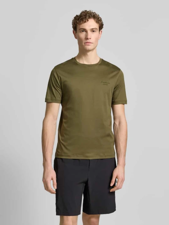 Zdjęcie produktu męski t-shirt o kroju regular fit z czystej bawełny model 'PS Spirit 70 Grx' Boss Oliwkowy