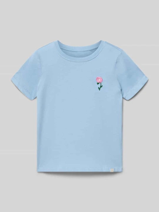 Zdjęcie produktu męski t-shirt o kroju regular fit z czystej bawełny model 'VEGA' Only Błękitny