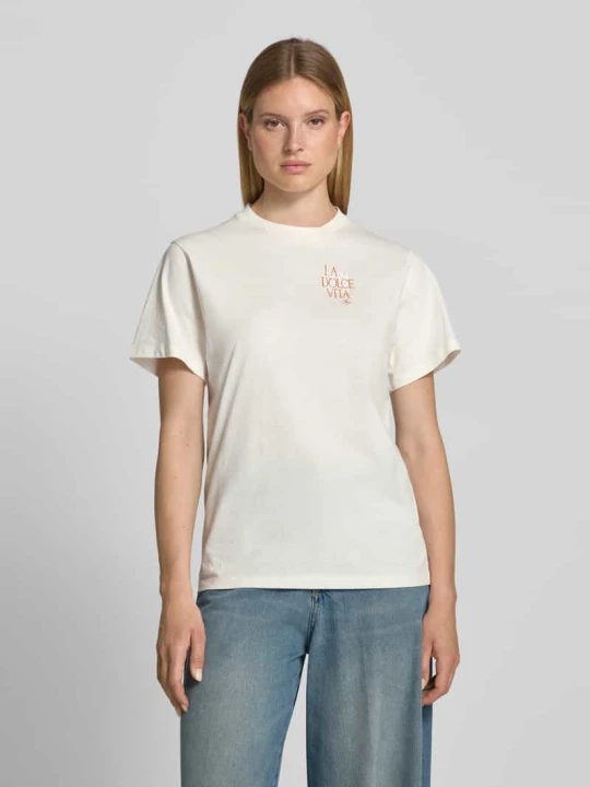 Zdjęcie produktu męski t-shirt o kroju regular fit z czystej bawełny model 'VINTAGE TEE_25' Hugo Złamany biały