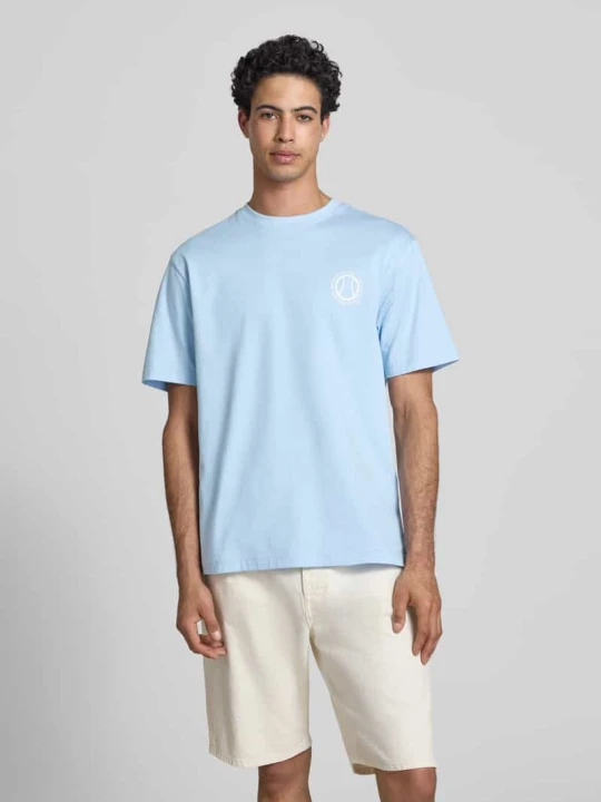 Zdjęcie produktu męski t-shirt o kroju regular fit z czystej bawełny Only & Sons Jasnoniebieski