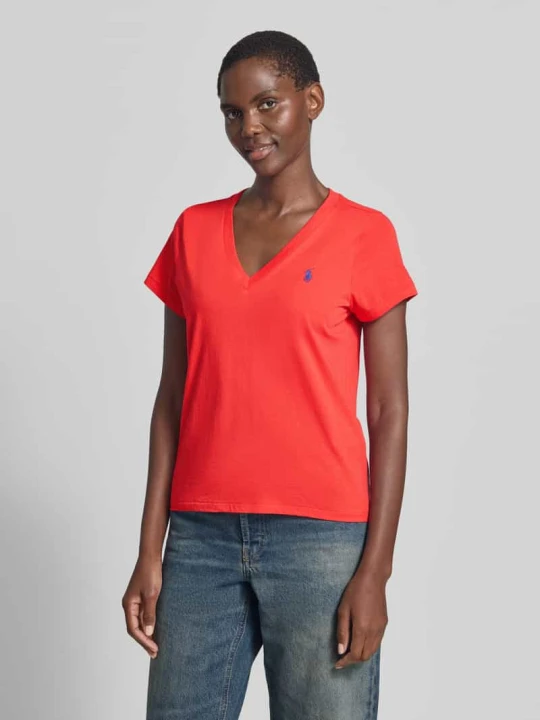 Zdjęcie produktu męski t-shirt o kroju regular fit z czystej bawełny Polo Ralph Lauren Czerwony