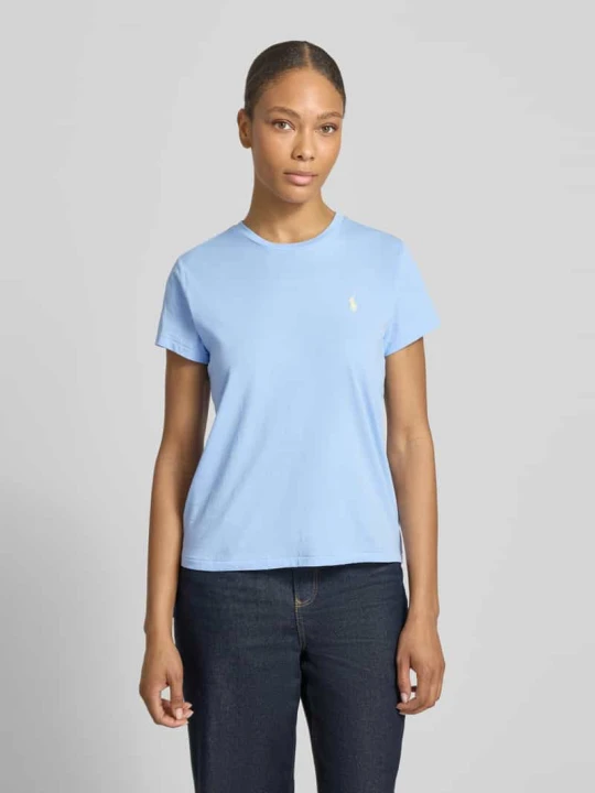 Zdjęcie produktu męski t-shirt o kroju regular fit z czystej bawełny Polo Ralph Lauren Jasnoniebieski
