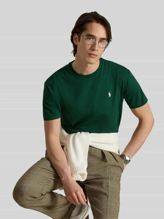 Zdjęcie produktu męski t-shirt o kroju regular fit z czystej bawełny Polo Ralph Lauren Zielony
