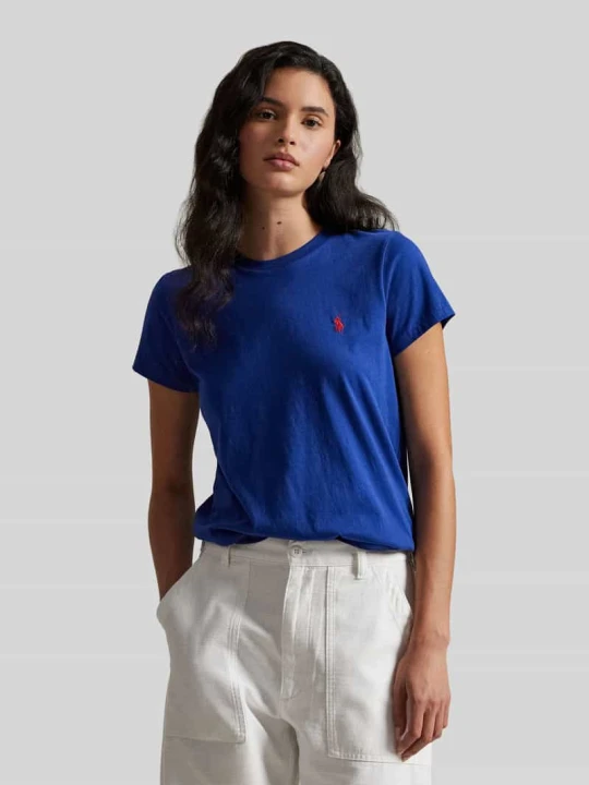 Zdjęcie produktu męski t-shirt o kroju regular fit z czystej bawełny Polo Ralph Lauren Ciemnoniebieski