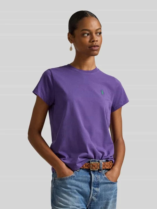 Zdjęcie produktu męski t-shirt o kroju regular fit z czystej bawełny Polo Ralph Lauren Fioletowy
