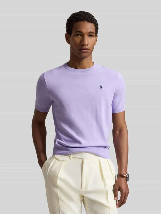 Zdjęcie produktu męski t-shirt o kroju regular fit z czystej bawełny Polo Ralph Lauren Fioletowy