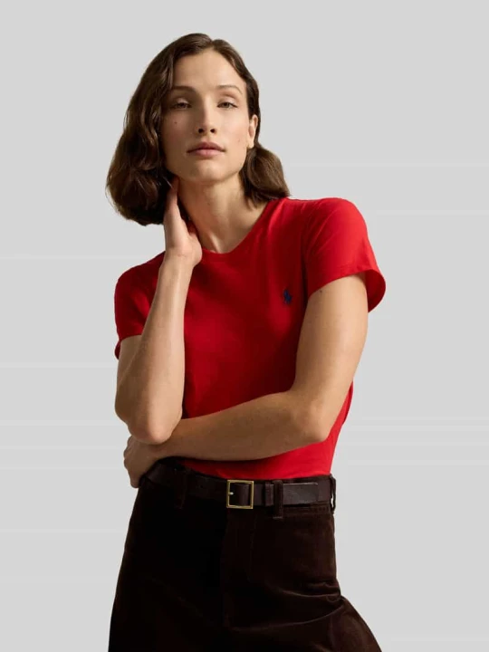 Zdjęcie produktu męski t-shirt o kroju regular fit z czystej bawełny Polo Ralph Lauren Czerwony