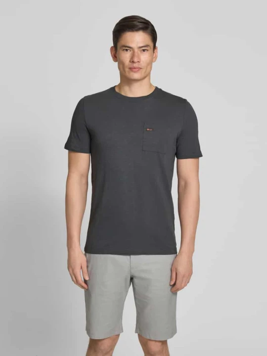 Zdjęcie produktu męski t-shirt o kroju regular fit z czystej bawełny s.Oliver Grafitowy