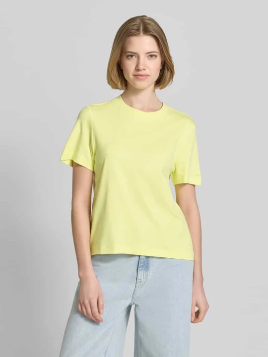 Zdjęcie produktu męski t-shirt o kroju regular fit z czystej bawełny s.Oliver Żółty