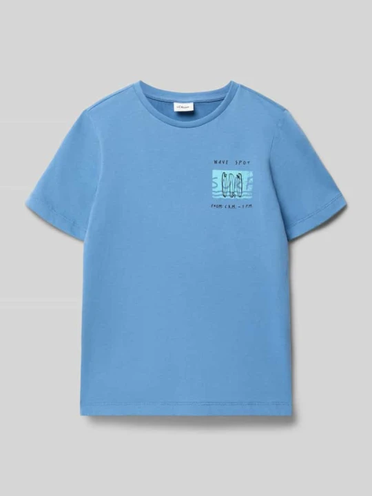 Zdjęcie produktu męski t-shirt o kroju regular fit z czystej bawełny s.Oliver