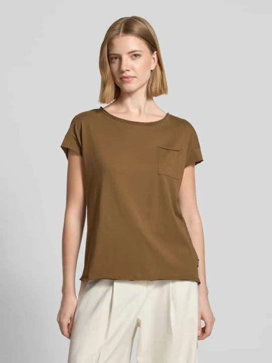 Zdjęcie produktu męski t-shirt o kroju regular fit z czystej bawełny s.Oliver Średniobrązowy