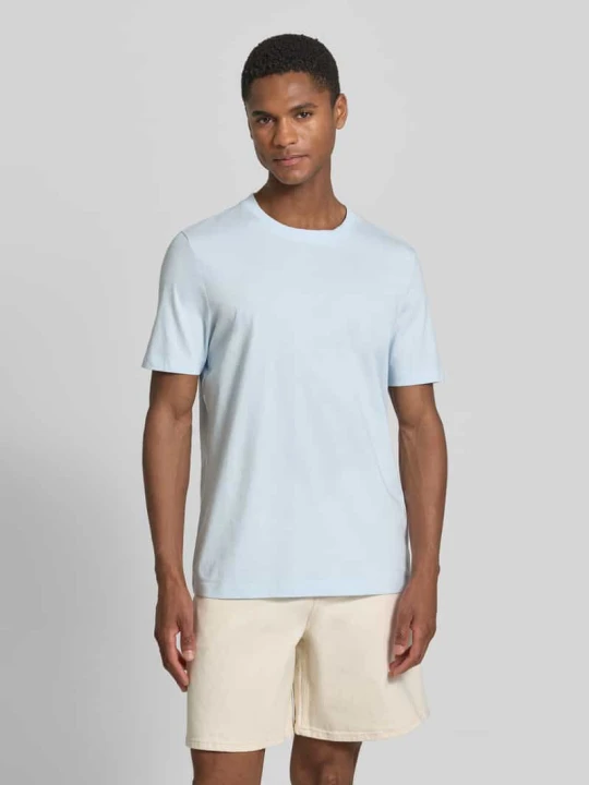 Zdjęcie produktu męski t-shirt o kroju regular fit z czystej bawełny s.Oliver Jasnoniebieski