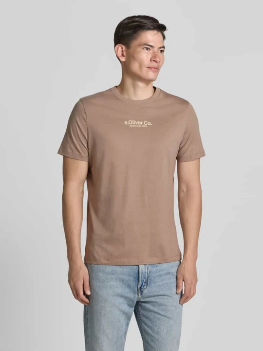 Zdjęcie produktu męski t-shirt o kroju regular fit z czystej bawełny s.Oliver