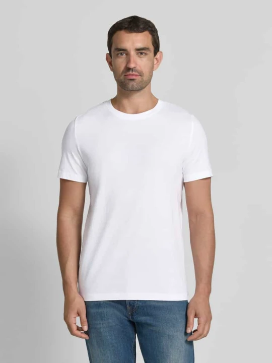 Zdjęcie produktu męski t-shirt o kroju regular fit z czystej bawełny s.Oliver Biały