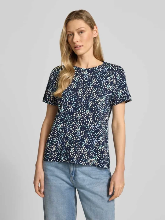 Zdjęcie produktu męski t-shirt o kroju regular fit z czystej bawełny Tom Tailor Ciemnoniebieski