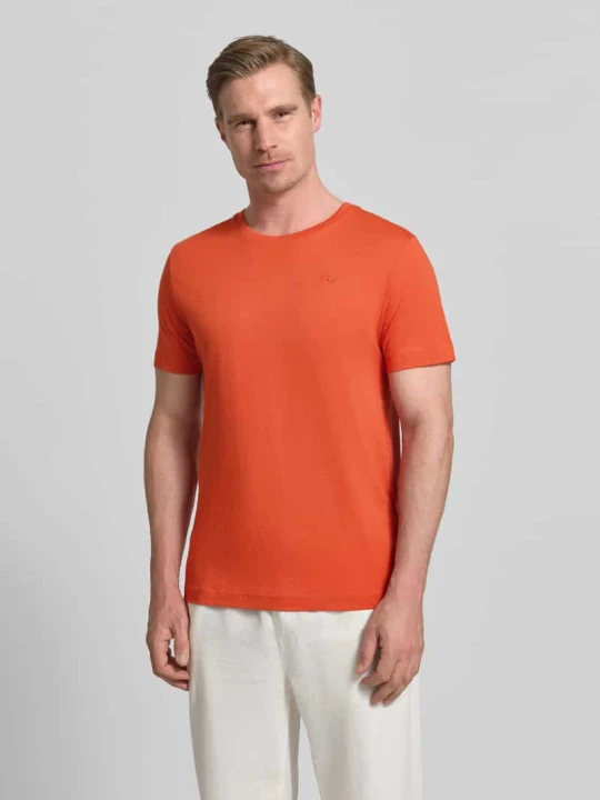 Zdjęcie produktu męski t-shirt o kroju regular fit z czystej bawełny Tom Tailor Pomarańczowy