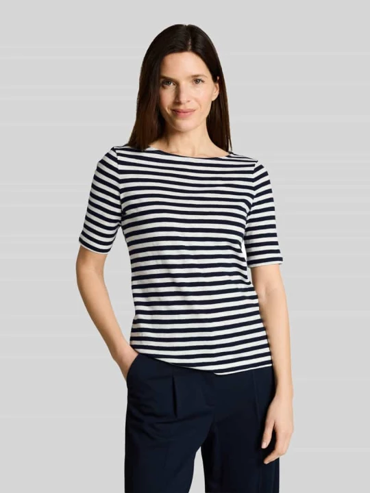 Zdjęcie produktu męski t-shirt o kroju regular fit z czystej bawełny Tom Tailor Granatowy
