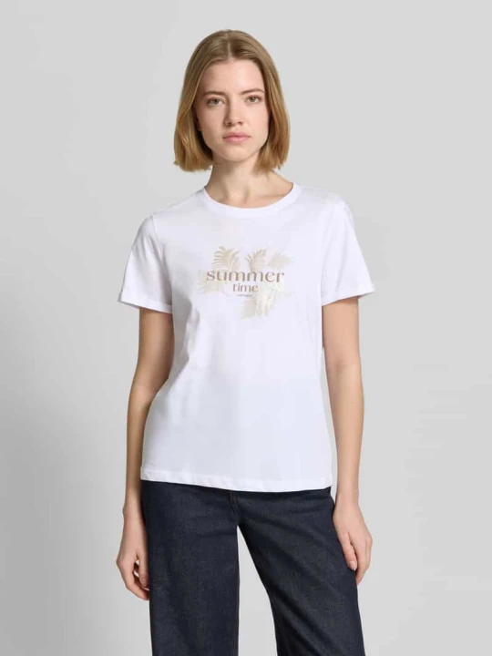 Zdjęcie produktu męski t-shirt o kroju regular fit z czystej bawełny Tom Tailor Biały