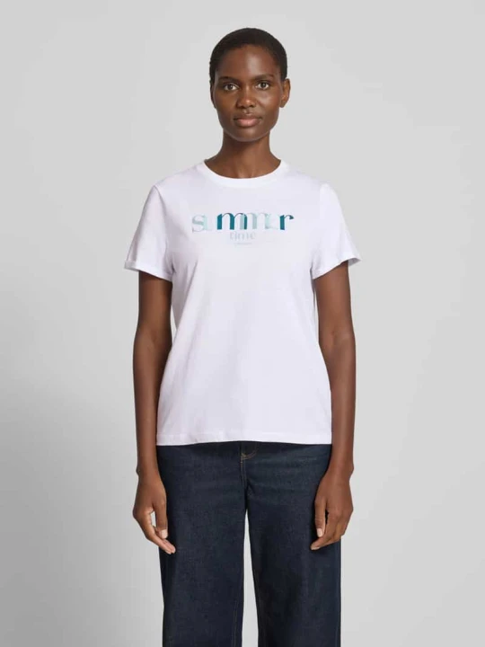Zdjęcie produktu męski t-shirt o kroju regular fit z czystej bawełny Tom Tailor Biały