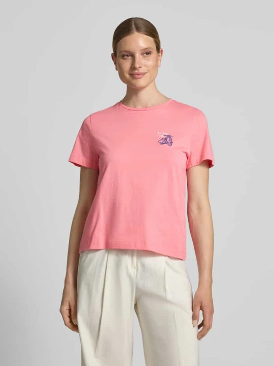 Zdjęcie produktu męski t-shirt o kroju regular fit z czystej bawełny Tom Tailor Mocnoróżowy