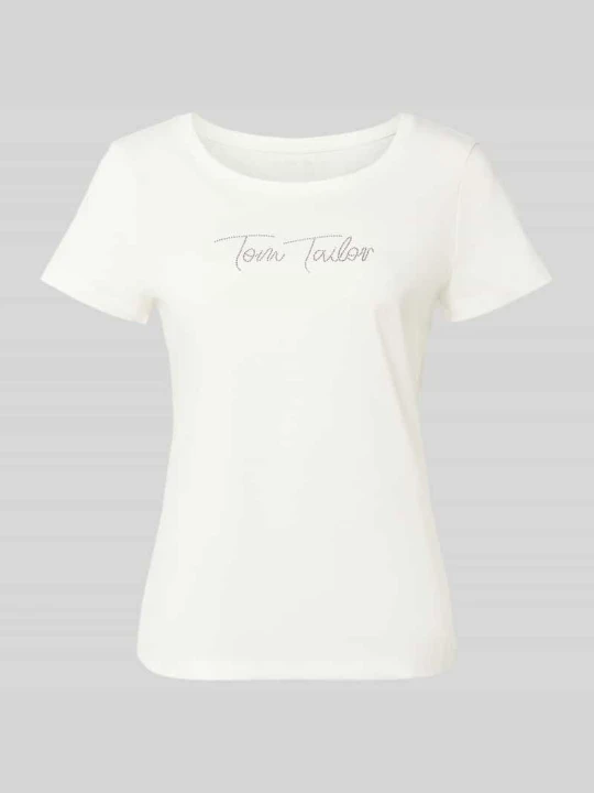 Zdjęcie produktu męski t-shirt o kroju regular fit z czystej bawełny Tom Tailor Biały